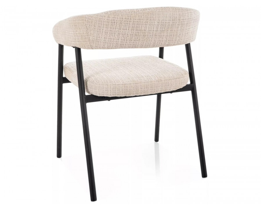 Стілець кухонний обідній м'який Katana Бежева тканина / Чорний каркас