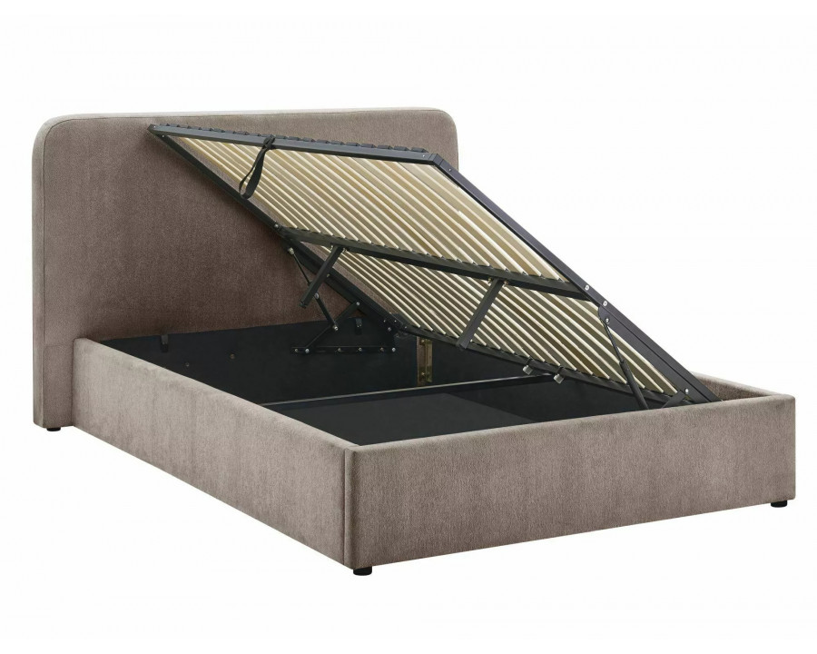 Ліжко полуторне м'яке Lumia Raven 140×200 Темно-бежева тканина