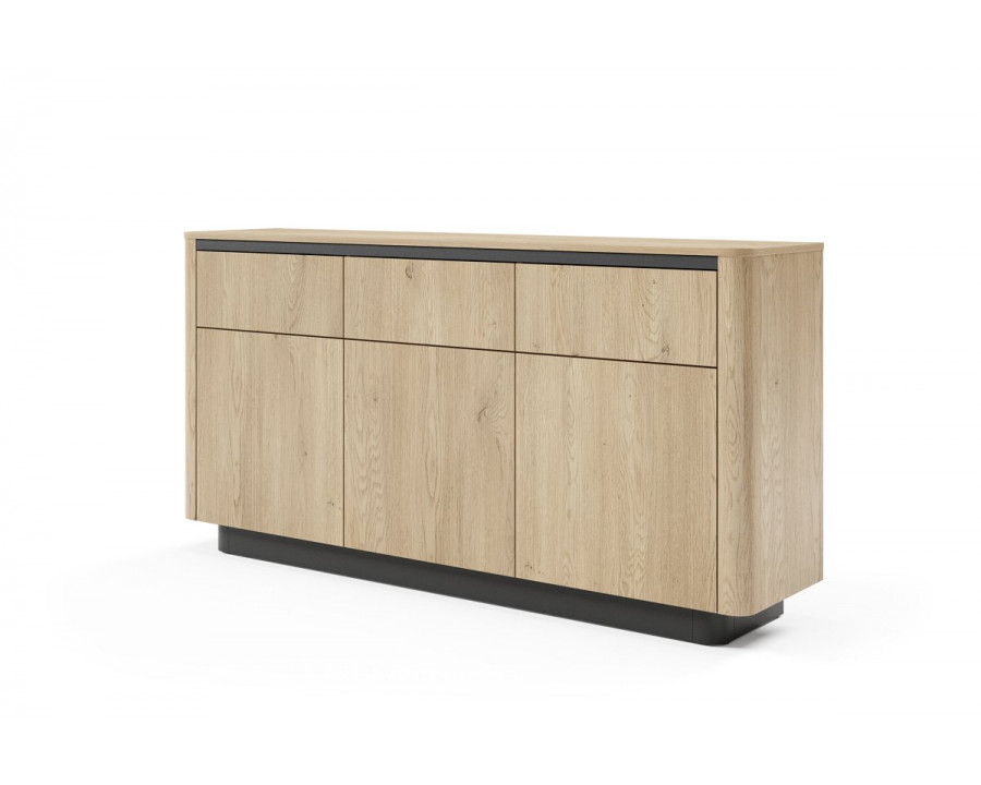 Комод Торро / Torro 3D3S/163 3-дверний з 3 шухядами Дуб кремона/чорний