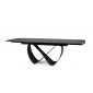 Стіл обідній розкладний INFINITY CERAMIC 160(240)*95 чорний AZARIO BLACK/чорний мат INFINITYCBC160