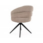 Стілець кухонний обідній м'який Ores Бежева тканина / Чорний каркас