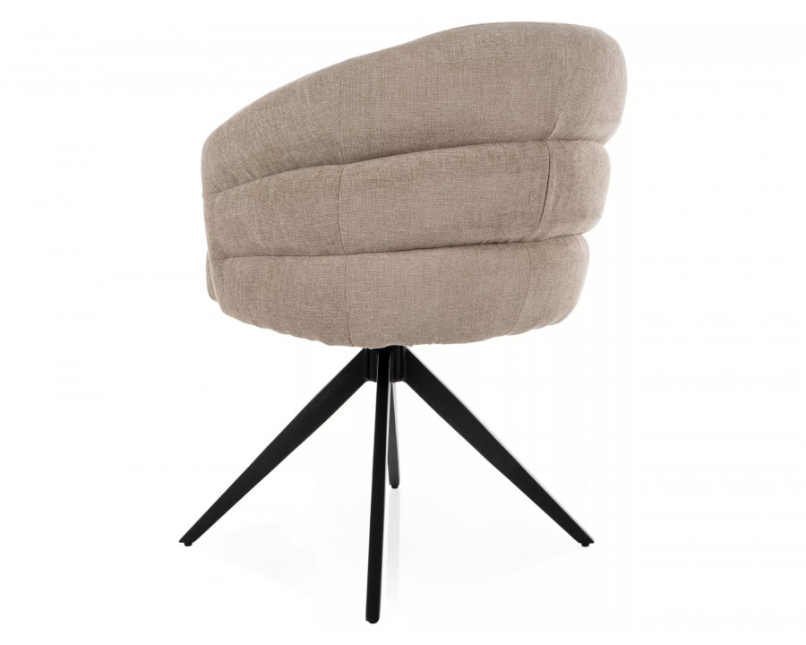 Стілець кухонний обідній м'який Ores Бежева тканина / Чорний каркас