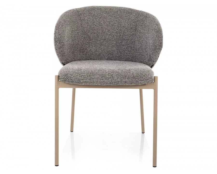 Стілець кухонний обідній м'який Kioto Сіра тканина / Кашемір каркас