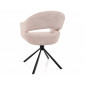 Стілець кухонний обідній м'який Borgo Leo Світло-бежева тканина / Чорний каркас