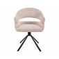 Стілець кухонний обідній м'який Borgo Leo Світло-бежева тканина / Чорний каркас