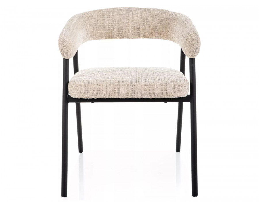 Стілець кухонний обідній м'який Katana Бежева тканина / Чорний каркас