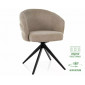 Стілець кухонний обідній м'який Ores Бежева тканина / Чорний каркас