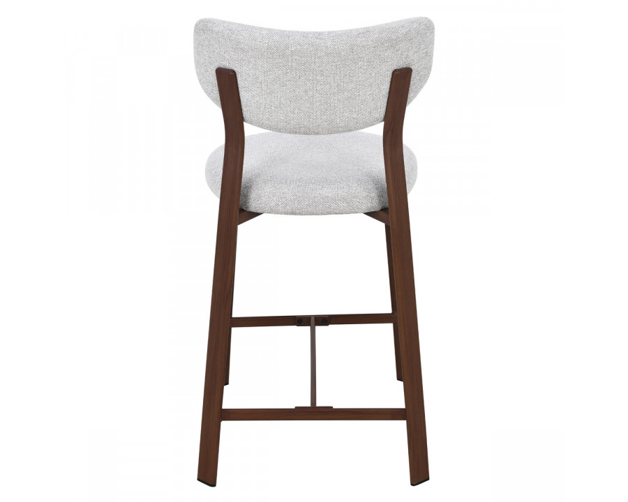 Напівбарний стілець NOMI H-1 горіх метал/бежева тканина