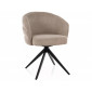 Стілець кухонний обідній м'який Ores Бежева тканина / Чорний каркас