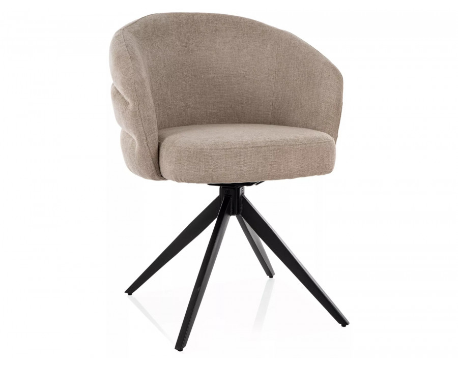 Стілець кухонний обідній м'який Ores Бежева тканина / Чорний каркас