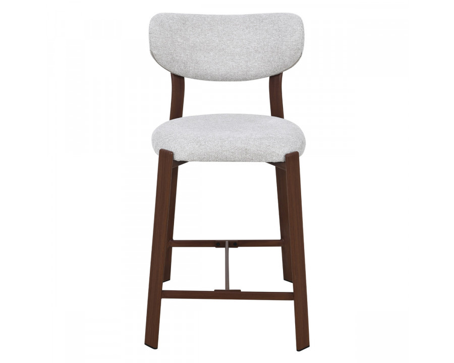 Напівбарний стілець NOMI H-1 горіх метал/бежева тканина