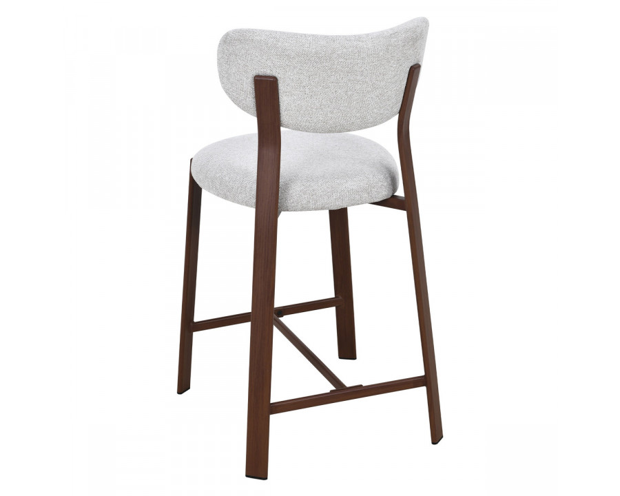 Напівбарний стілець NOMI H-1 горіх метал/бежева тканина