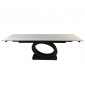 Стіл OVIDIO CERAMIC 160(240)*90 білий дуб/чорний каркас