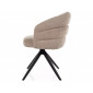 Стілець кухонний обідній м'який Ores Бежева тканина / Чорний каркас