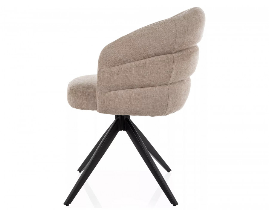 Стілець кухонний обідній м'який Ores Бежева тканина / Чорний каркас