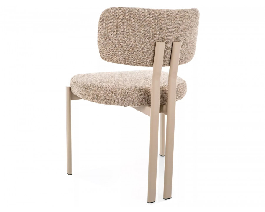 Стілець кухонний обідній м'який Misaki Бежева тканина / Кашемір каркас