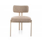 Стілець кухонний обідній м'який Misaki Бежева тканина / Кашемір каркас