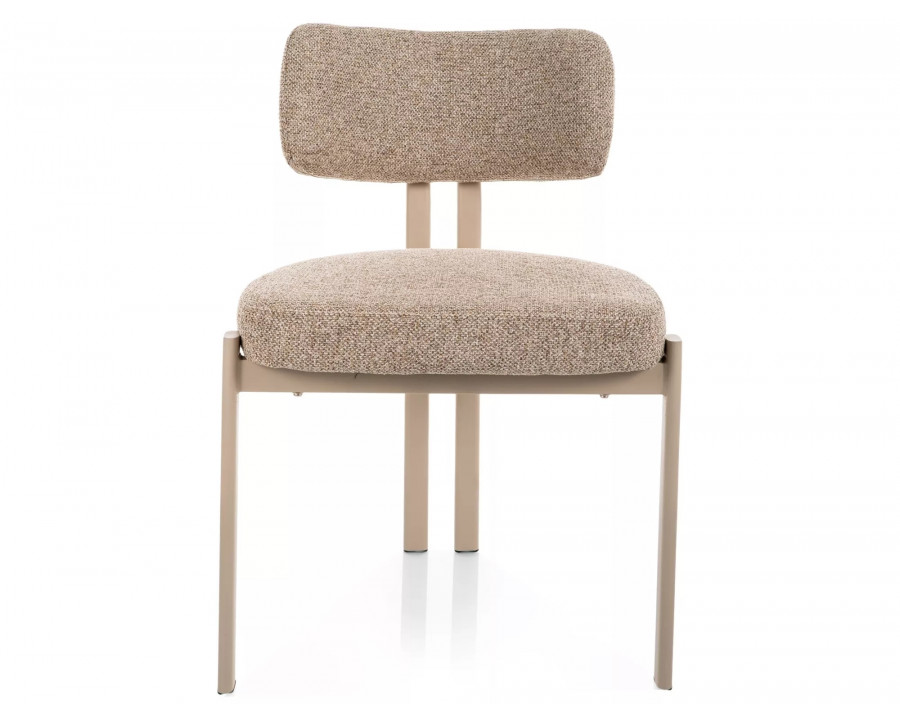Стілець кухонний обідній м'який Misaki Бежева тканина / Кашемір каркас