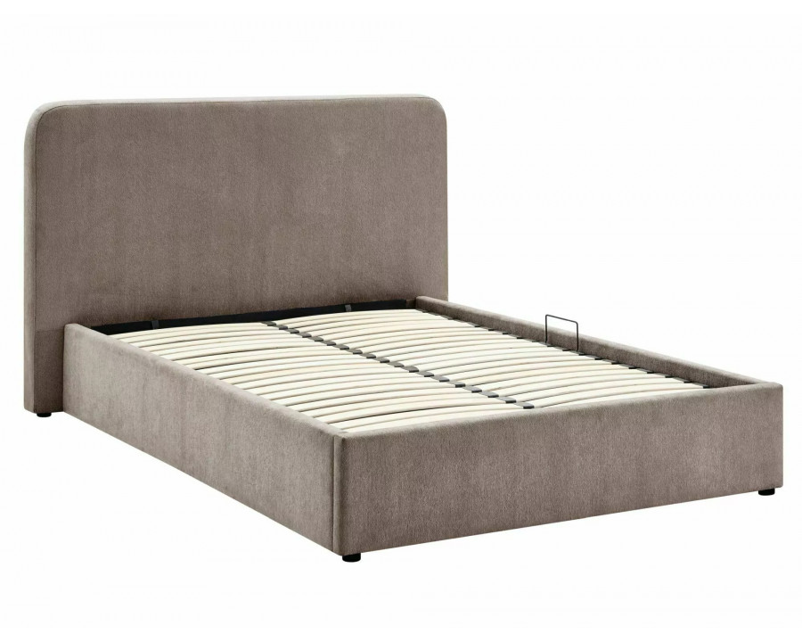 Ліжко полуторне м'яке Lumia Raven 140×200 Темно-бежева тканина