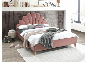Ліжко двоспальне SANTANA VELVET 160x200 ант.троянда / дуб BL.52 SANTANAV160RDN
