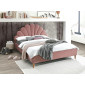 Ліжко двоспальне SANTANA VELVET 160x200 ант.троянда / дуб BL.52 SANTANAV160RDN