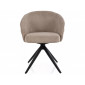 Стілець кухонний обідній м'який Ores Бежева тканина / Чорний каркас