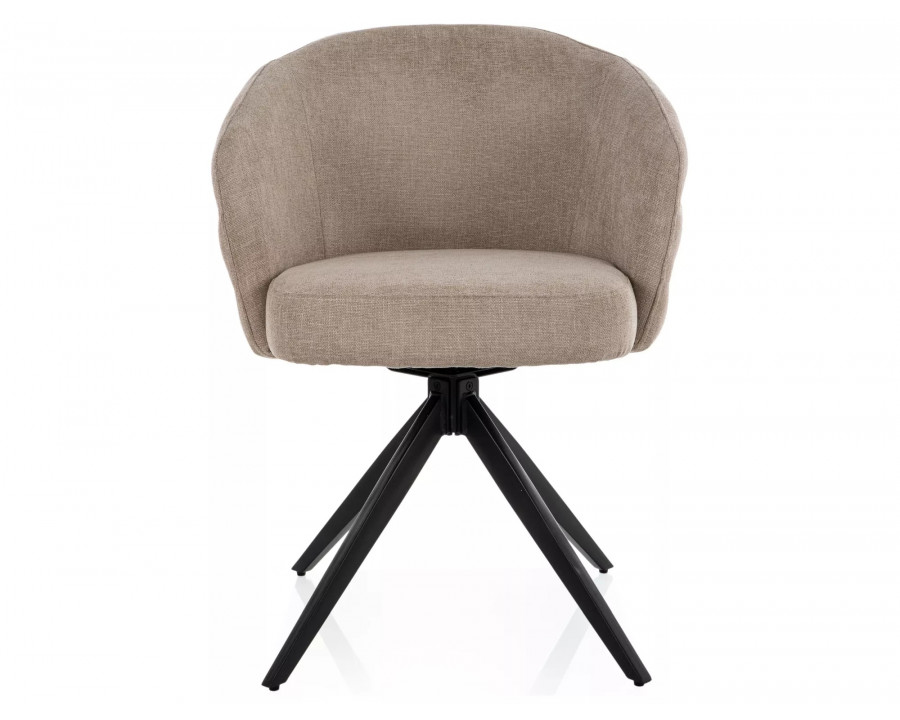 Стілець кухонний обідній м'який Ores Бежева тканина / Чорний каркас