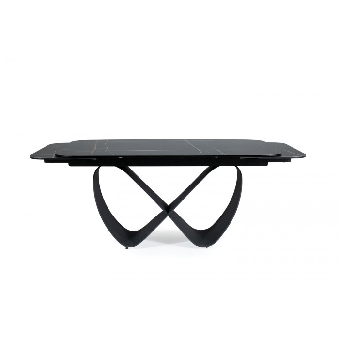 Стіл обідній розкладний INFINITY CERAMIC 160(240)*95 чорний AZARIO BLACK/чорний мат INFINITYCBC160