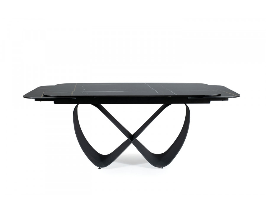 Стіл обідній розкладний INFINITY CERAMIC 160(240)*95 чорний AZARIO BLACK/чорний мат INFINITYCBC160