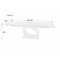 Стіл OVIDIO CERAMIC 160(240)*90 білий дуб/чорний каркас