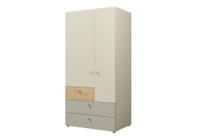 Шафа YUKI REG 2 90х185х60 сірий / бежевий / дуб / евкаліпт