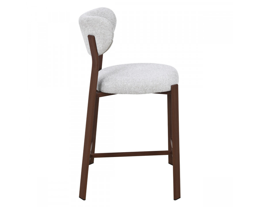 Напівбарний стілець NOMI H-1 горіх метал/бежева тканина