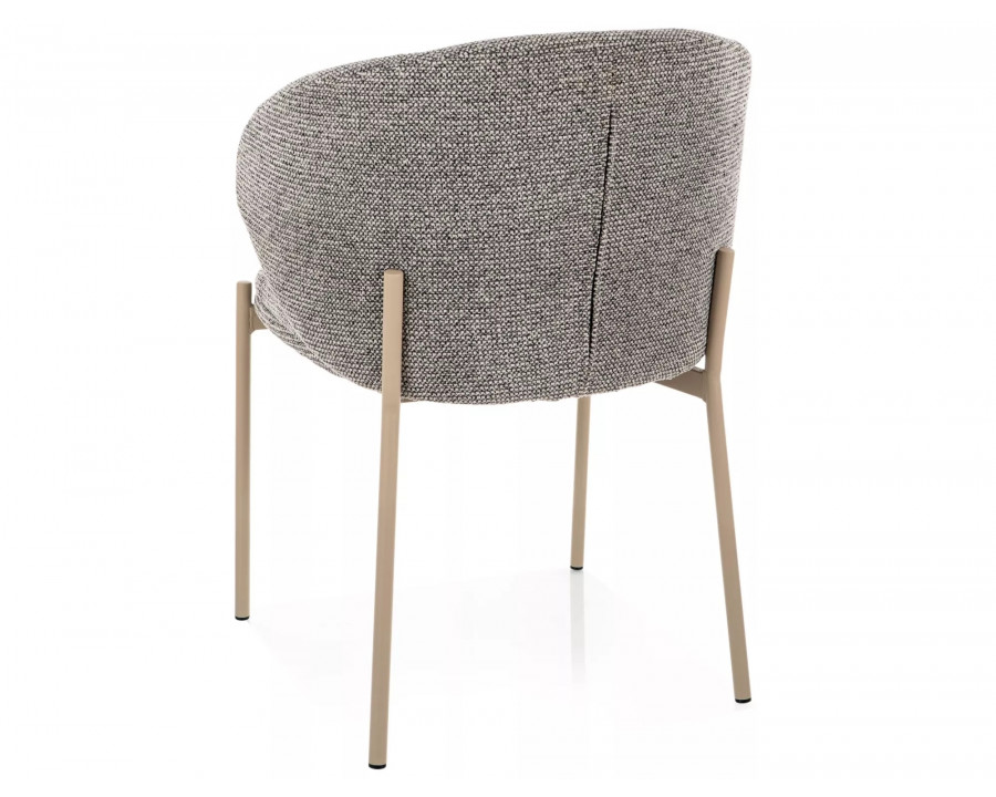 Стілець кухонний обідній м'який Kioto Сіра тканина / Кашемір каркас