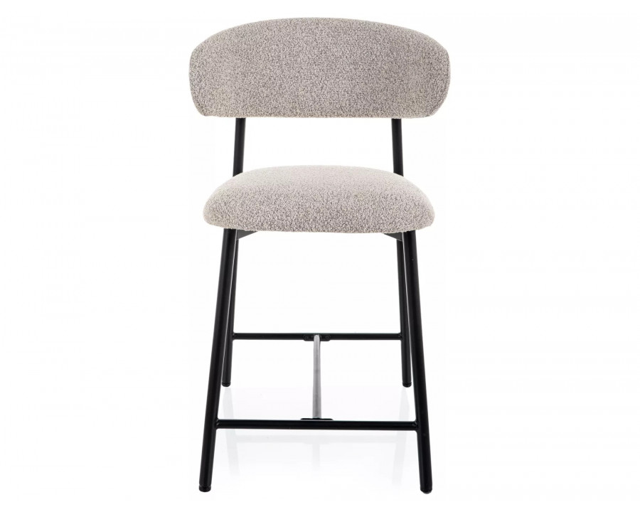 Напівбарний стілець кухонний Elton H-2 Бежева тканина / Чорний каркас