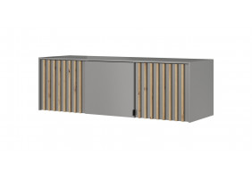 Тумба-надставка Неллі / Nelly 3D 3-дверна Сірий/дуб артизан 155х51х50 см.