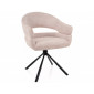 Стілець кухонний обідній м'який Borgo Leo Світло-бежева тканина / Чорний каркас