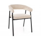 Стілець кухонний обідній м'який Katana Бежева тканина / Чорний каркас