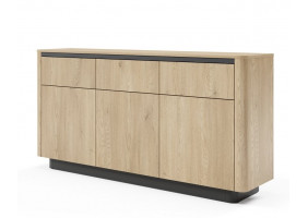 Комод Торро / Torro 3D3S/163 3-дверний з 3 шухядами Дуб кремона/чорний