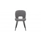 Стілець Доріс, з металу, сидіння з тканини, 49x45x85 см, Сірий букле