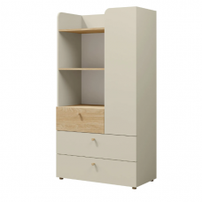 Шафа YUKI REG 6 80х150х40 сірий / бежевий / дуб