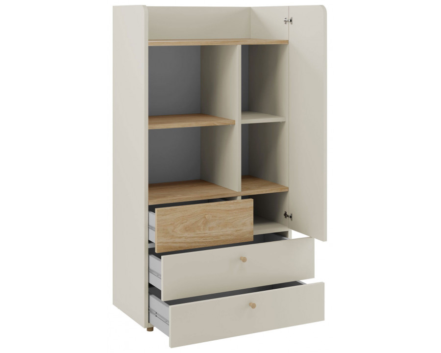 Шафа YUKI REG 6 80х150х40 сірий / бежевий / дуб