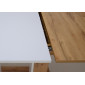 Стіл обідній Intarsio Titan 140(180)x80 см Біла Аляска / Дуб Тахо