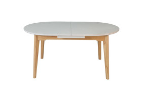 Стіл обідній розкладний ALBERTO CERAMIC 160(200)*90 бежевий мат/дерево
