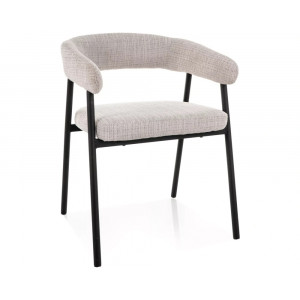 Стілець кухонний обідній м'який Katana Сіра тканина / Чорний каркас