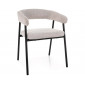 Стілець кухонний обідній м'який Katana Сіра тканина / Чорний каркас