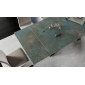 Стіл обідній розкладний SALVADORE CERAMIC 160(240)*90 бірюза OSSIDO VERDE/чорний мат SALVADORETUC160