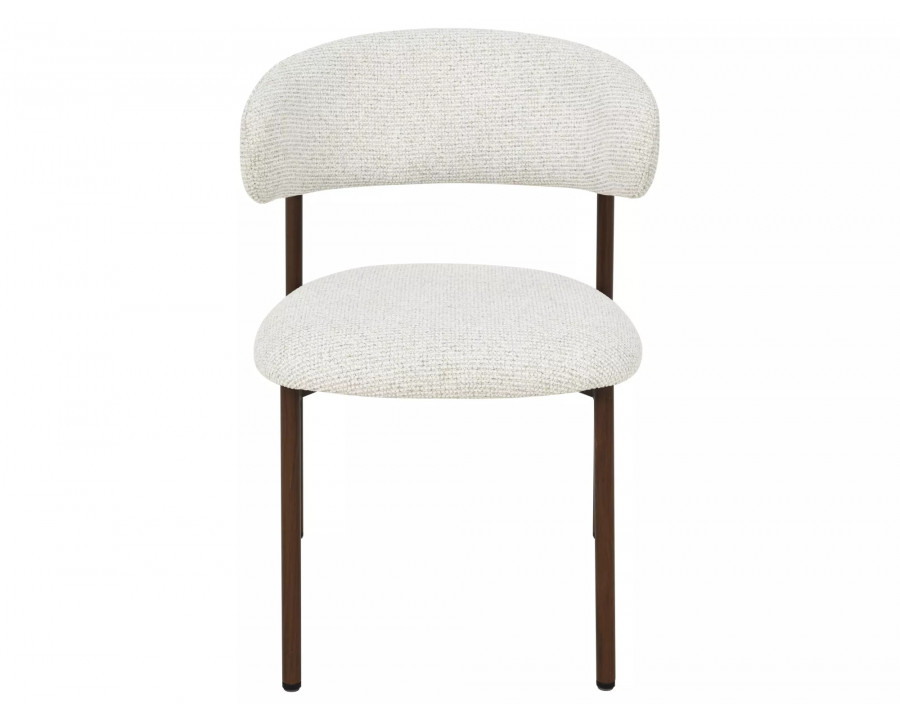 Стілець кухонний обідній м'який Elton Ii Світло-бежева тканина / Горіх каркас