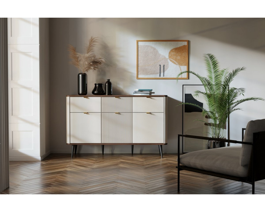 Комод MARLY REG 10 130х82х40 кашемір / горіх