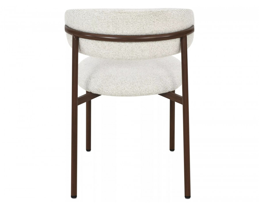 Стілець кухонний обідній м'який Elton Ii Світло-бежева тканина / Горіх каркас