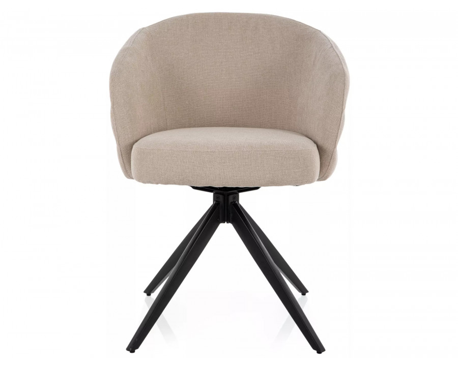 Стілець кухонний обідній м'який Ores Світло-бежева тканина / Чорний каркас